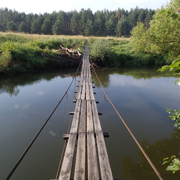 Suspension bridge near Ilyinsky