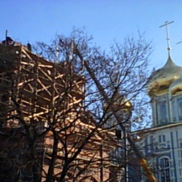 Строительство колокольни Успенского собора Тульского кремля